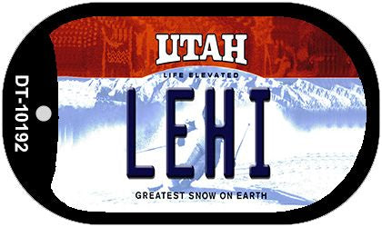 Lehi Utah Novelty Metal Dog Tag Necklace DT-10192