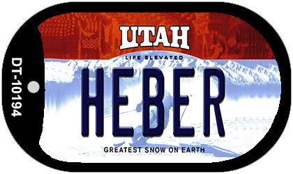 Heber Utah Novelty Metal Dog Tag Necklace DT-10194
