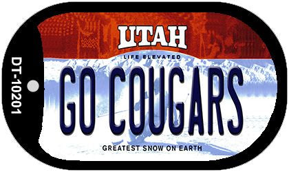 Go Cougars Utah Novelty Metal Dog Tag Necklace DT-10201