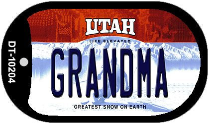 Grandma Utah Novelty Metal Dog Tag Necklace DT-10204