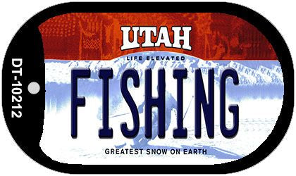 Fishing Utah Novelty Metal Dog Tag Necklace DT-10212