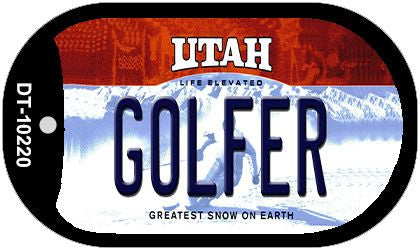 Golfer Utah Novelty Metal Dog Tag Necklace DT-10220