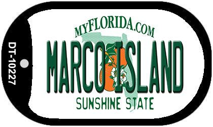 Marco Island Florida Novelty Metal Dog Tag Necklace DT-10227