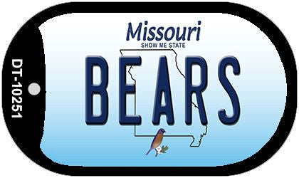 Bears Missouri Novelty Metal Dog Tag Necklace DT-10251