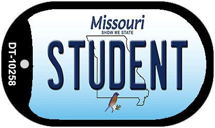 Student Missouri Novelty Metal Dog Tag Necklace DT-10258