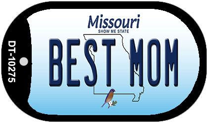 Best Mom Missouri Novelty Metal Dog Tag Necklace DT-10275