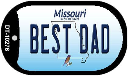 Best Dad Missouri Novelty Metal Dog Tag Necklace DT-10276