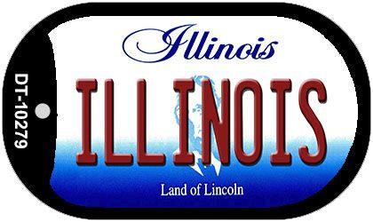 Illinois Novelty Metal Dog Tag Necklace DT-10279