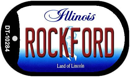Rockford Illinois Novelty Metal Dog Tag Necklace DT-10284