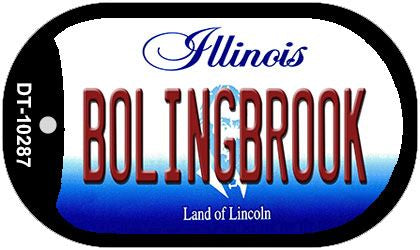 Bolingbrook Illinois Novelty Metal Dog Tag Necklace DT-10287