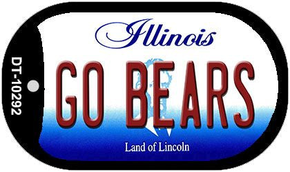 Go Bears Illinois Novelty Metal Dog Tag Necklace DT-10292