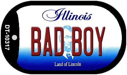 Bad Boy Illinois Novelty Metal Dog Tag Necklace DT-10317