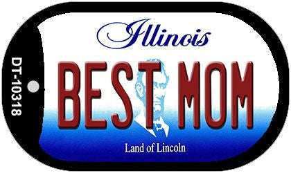 Best Mom Illinois Novelty Metal Dog Tag Necklace DT-10318