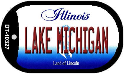 Lake Michigan Illinois Novelty Metal Dog Tag Necklace DT-10327