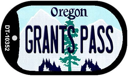Grants Pass Oregon Novelty Metal Dog Tag Necklace DT-10352