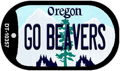 Go Beavers Oregon Novelty Metal Dog Tag Necklace DT-10357