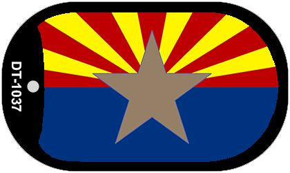 Arizona Big Star State Flag Metal Novelty Dog Tag Necklace DT-1037