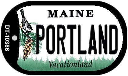 Portland Maine Novelty Metal Dog Tag Necklace DT-10386