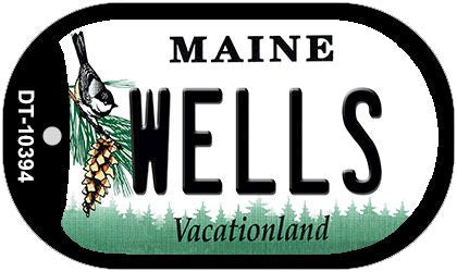 Wells Maine Novelty Metal Dog Tag Necklace DT-10394