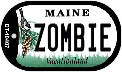 Zombie Maine Novelty Metal Dog Tag Necklace DT-10407