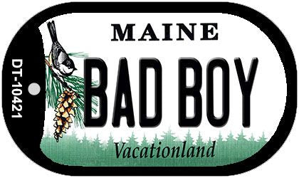 Bad Boy Maine Novelty Metal Dog Tag Necklace DT-10421