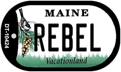 Rebel Maine Novelty Metal Dog Tag Necklace DT-10424