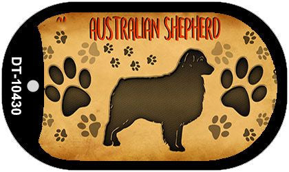 Australian Shepherd Novelty Metal Dog Tag Necklace DT-10430