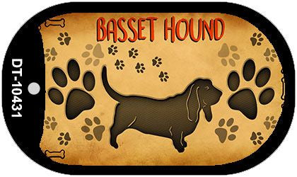 Basset Hound Novelty Metal Dog Tag Necklace DT-10431