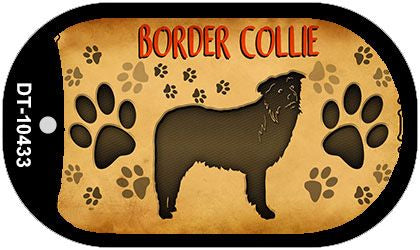 Border Collie Novelty Metal Dog Tag Necklace DT-10433