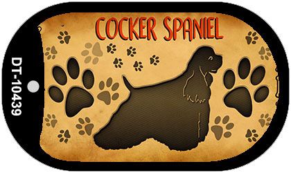 Cocker Spaniel Novelty Metal Dog Tag Necklace DT-10439