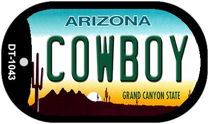 Cowboy Arizona Novelty Metal Dog Tag Necklace DT-1043