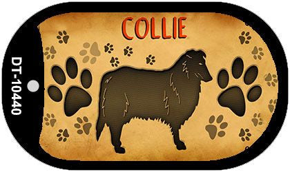 Collie Novelty Metal Dog Tag Necklace DT-10440