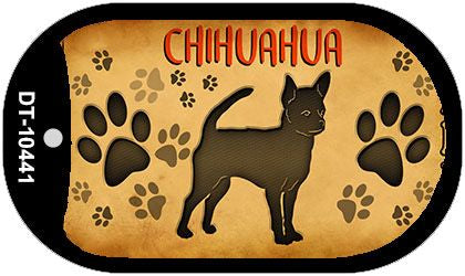 Chihuahua Novelty Metal Dog Tag Necklace DT-10441