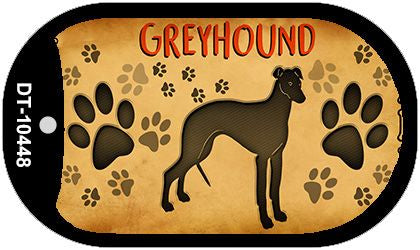 Greyhound Novelty Metal Dog Tag Necklace DT-10448