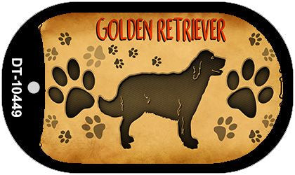 Golden Retriever Novelty Metal Dog Tag Necklace DT-10449