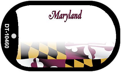 Maryland State Blank Novelty Metal Dog Tag Necklace DT-10460