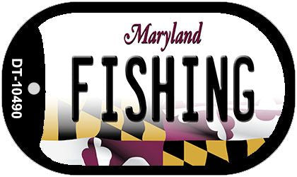 Fishing Maryland Novelty Metal Dog Tag Necklace DT-10490