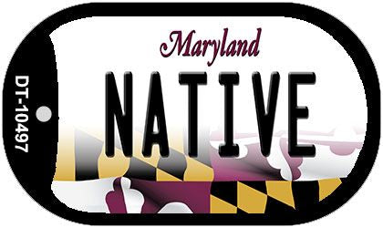 Native Maryland Novelty Metal Dog Tag Necklace DT-10497