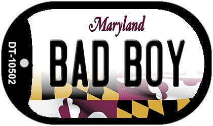 Bad Boy Maryland Novelty Metal Dog Tag Necklace DT-10502