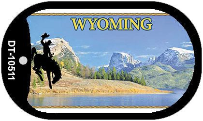 Wyoming Blank Novelty Metal Dog Tag Necklace DT-10511