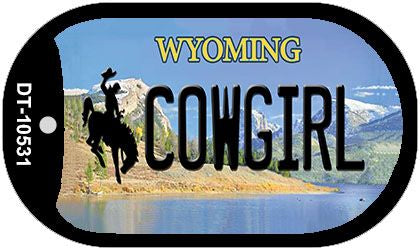 Cowgirl Wyoming Novelty Metal Dog Tag Necklace DT-10531