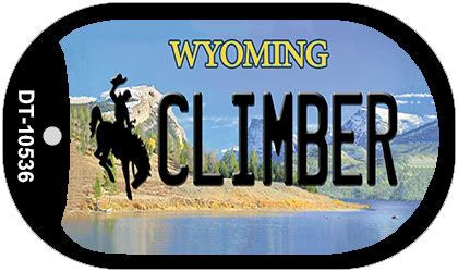 Climber Wyoming Novelty Metal Dog Tag Necklace DT-10536