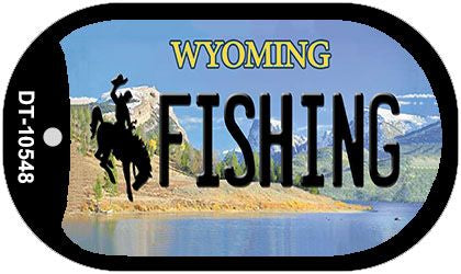 Fishing Wyoming Novelty Metal Dog Tag Necklace DT-10548