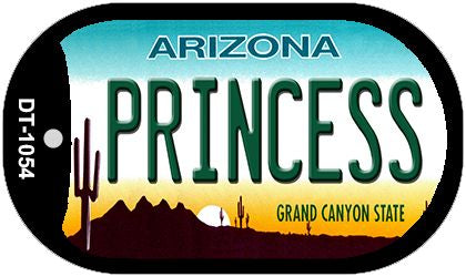 Princess Arizona Novelty Metal Dog Tag Necklace DT-1054