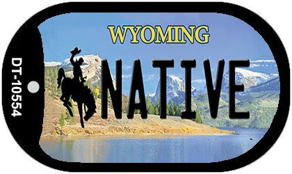 Native Wyoming Novelty Metal Dog Tag Necklace DT-10554