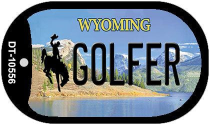 Golfer Wyoming Novelty Metal Dog Tag Necklace DT-10556