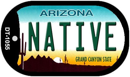 Native Arizona Novelty Metal Dog Tag Necklace DT-1055