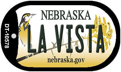 La Vista Nebraska Novelty Metal Dog Tag Necklace DT-10578
