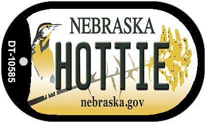 Hottie Nebraska Novelty Metal Dog Tag Necklace DT-10585