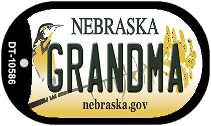 Grandma Nebraska Novelty Metal Dog Tag Necklace DT-10586